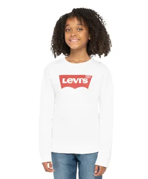 Levi's Key Item Logo Crew Neck Sweatshirt - White
