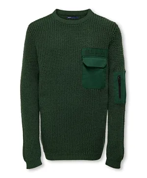 Only Kids Victor Pocket Pullover - Green