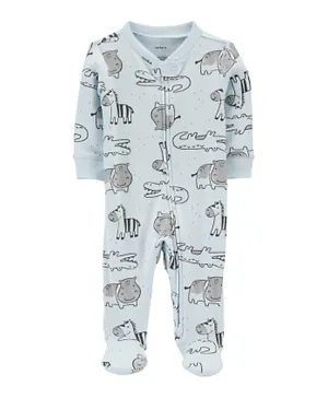 Carter's Animals Printed Sleepsuit - Grey