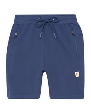 Cheekee Munkee Solid Drawstring Shorts - Blue
