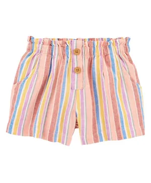 OshKosh B'Gosh Striped Linen Shorts - Multicolour
