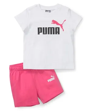 Puma Minicats Tee & Shorts Set - White