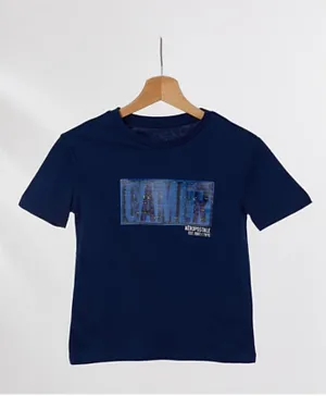 Aeropostale Gamer Linticular T-Shirt - Navy