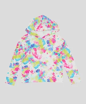 The Children's Place Tie Dye Fleece Boxy Hoodie - Multicolor