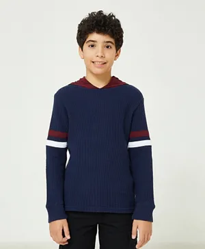 The Children's Place Striped Hoodie - Navy Blue