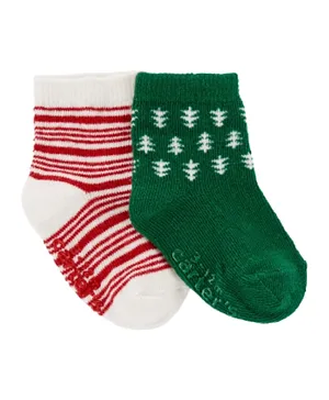 Carter's 2 Pack Christmas Booties - Multicolor