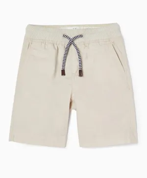 Zippy Drawstring Closure Shorts - Off White