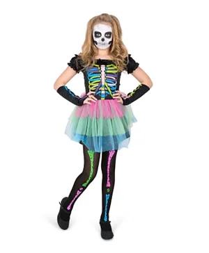 Mad Costumes Neon Skeleton Tutu Dress Halloween Costume - Multicolor
