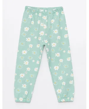 LC Waikiki Floral Patterned Joggers - Green