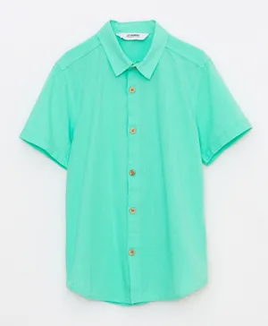 قميص إل سي وايكيكي الأساسي بياقة - أخضر