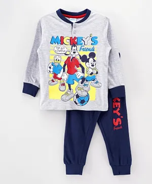 Disney Mickey Mouse And Friends Pajamas Set - Grey Melange
