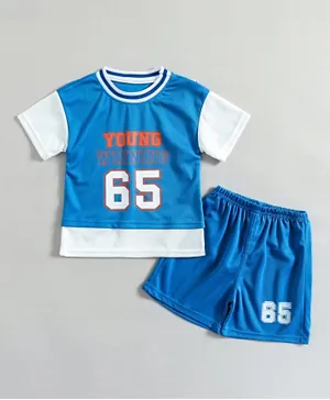 Lamar Kids Young Winning T-Shirt And Shorts Set - Blue