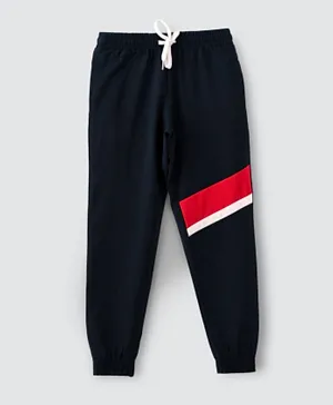 Jam Joggers With Cut & Sew Panels - Blue