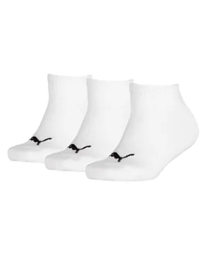 PUMA 3-Pack Cotton Blend Designed Socks - White