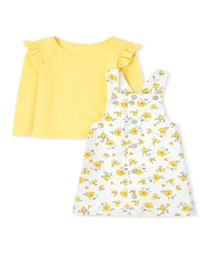 The Children's Place Floral Dress with Inner Tee - White
