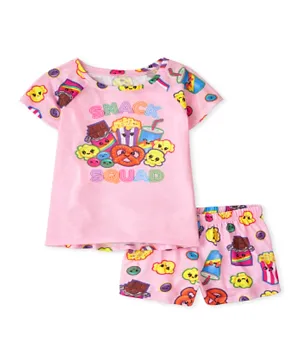 The Children's Place Snack Squad Printed Nightsuit - Pink