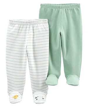 OshKosh B'Gosh 2-Pack Cotton Footed Pants - Multicolour