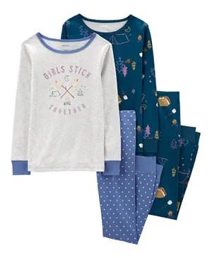 Carter's 4-Piece S'mores 100% Snug Fit Cotton Pajamas - Multicolor