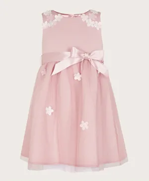 مونسون تشيلدرن فستان مزين بالأزهار - وردي