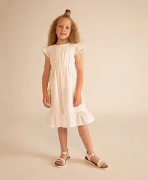 DeFacto Short Sleeves Dress - White