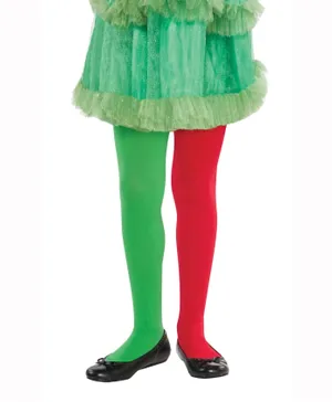 Party Centre Elf Tights - Red & Green