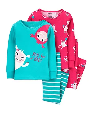 Carter's 4-Piece 100% Snug Fit Cotton PJs - Multicolor
