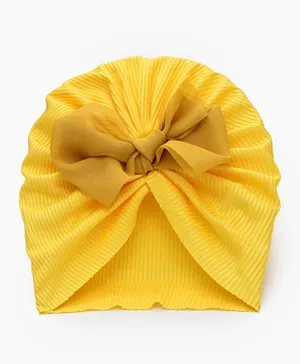 Babyqlo Infant Turban with Bow - Yellow