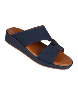 Barjeel Uno Leather Arabic Sandals - Navy Blue