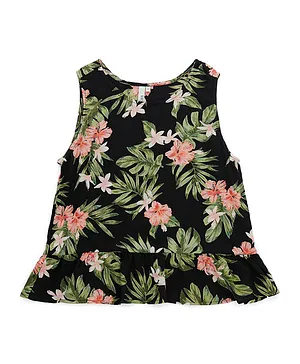 Little Pieces Sleeveless Top - Black