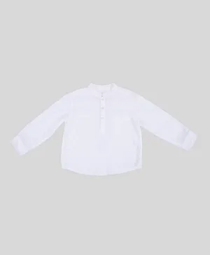Adams Kids Henley Shirt - White