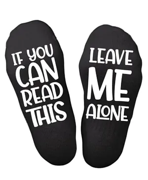 Twinkle Hands If you can read this leave me alone socks - Black