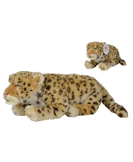 Nicotoy Leopard With Beans Soft Toy Beige - Length 50 cm