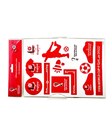 FIFA 2022 Country Big Sticker Sheets A4 Size England - 2 Sheets