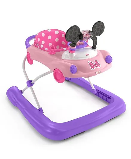 Bright Starts Disney Baby Minnie Mouse 3 in 1 Car Walker Walk Explore Durable Material