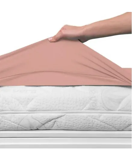 B-Sensible Waterproof Crib Fitted Sheet & Mattress Protector - Pink
