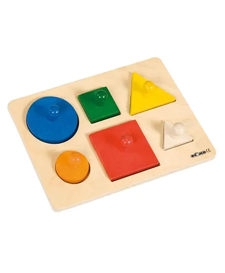 Educationall Wooden Shapes Sorting Puzzle Set - 6 Pieces