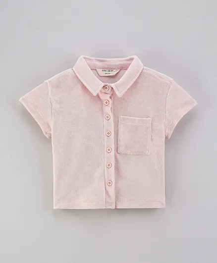Nakd Terry Cloth Mini Shirt - Pink