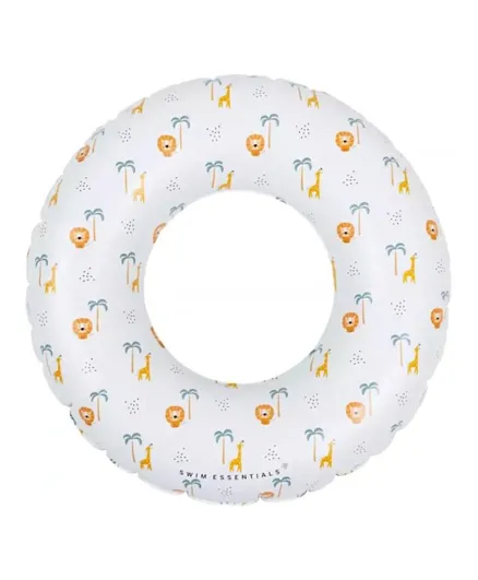 Swim Essentials Jungle Printed Swim Ring - White