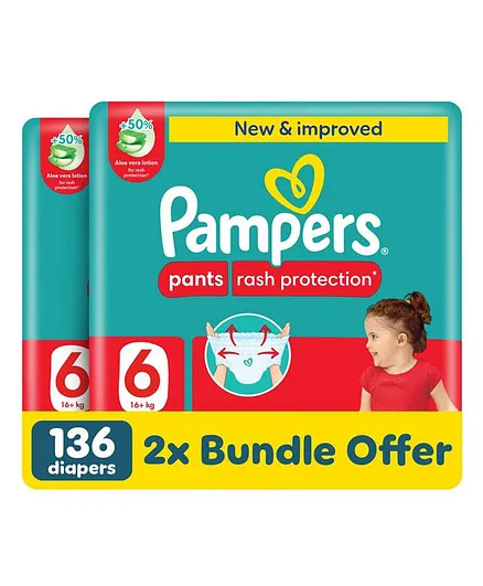 Pampers Baby Dry Diaper Pants with Aloe Vera Lotion Giant Box Size 6 - 152 Pieces