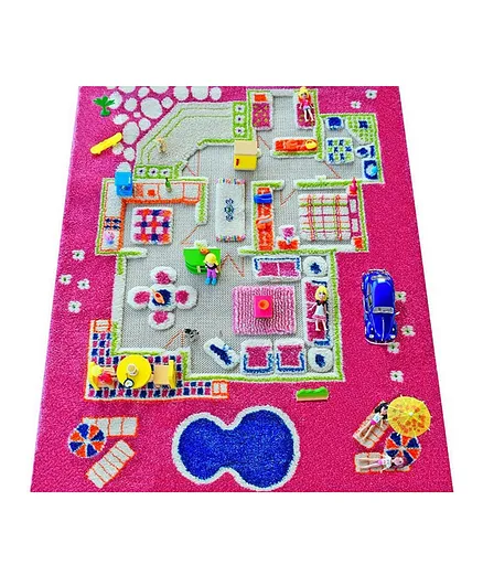 IVI Playhouse Pink 3D Play Mat - Large Size