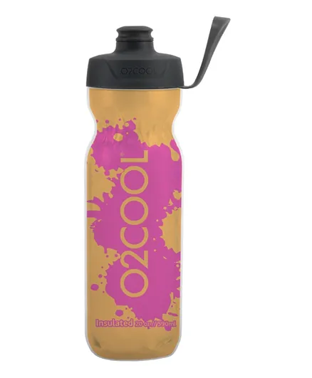 O2Cool Orange & Raspberry Splash Insulated Arctic squeeze Surelock Water Bottle - 590ml