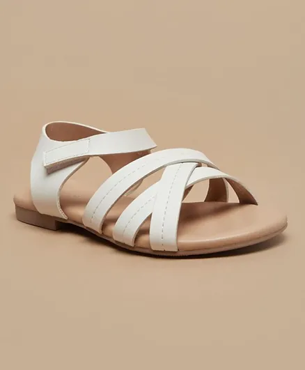 Flora Bella by ShoeExpress Basic Strappy Sandals - White
