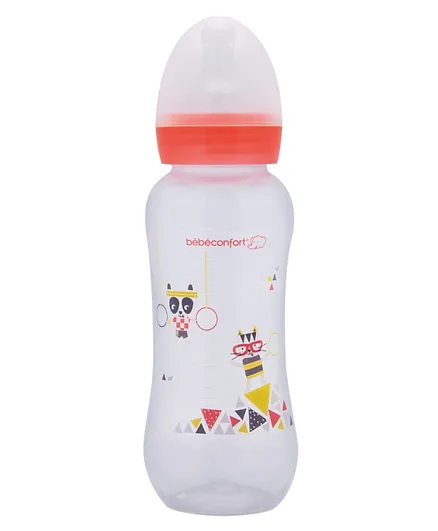 Bebeconfort Pp Traditional Bottle with Teat in Natural Rubber Orange - 240 ml