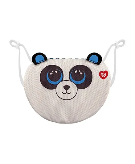 TY Kids Face Mask Panda Bamboo - White/Black