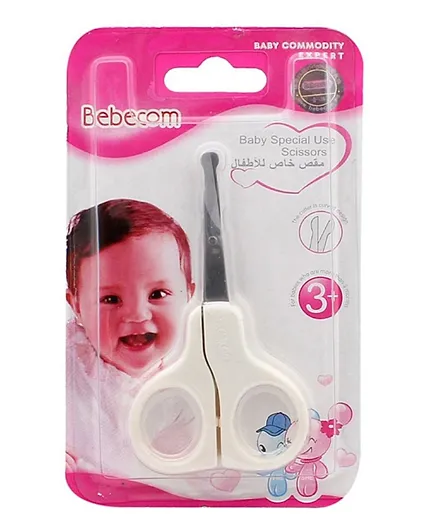 Bebecom Safety Baby Scissors - White