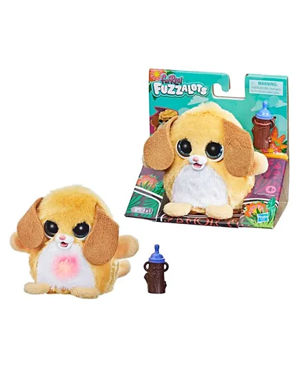 furReal Fuzzalots Puppy Color-Change Interactive Feeding Toy with Lights and Sounds