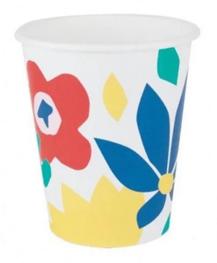 My Little Day Tropical Flowers Cups - 8 Pieces