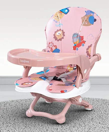 BAYBEE TinyThrone Portable Booster Chair - Pink