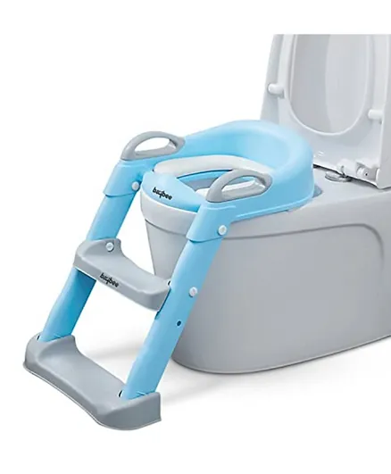 Baybee Aura Western Toilet Potty Training Seat Chair With Ladder - Blue