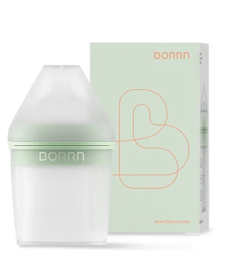 BORRN Silicone BPA Free Non Toxic Feeding Bottle Green - 150ml